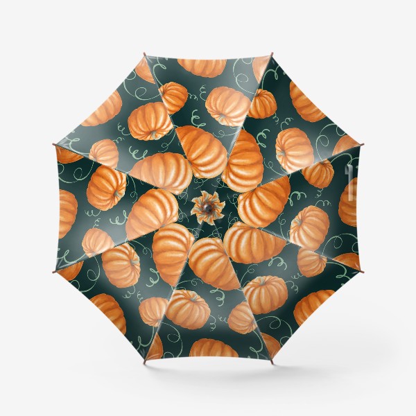 Зонт &laquo;оранжевые тыквы&raquo;