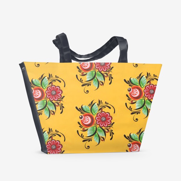 Пляжная сумка &laquo;Городецкие цветы&raquo;