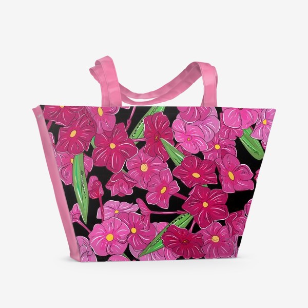 Пляжная сумка «цветы флоксы»