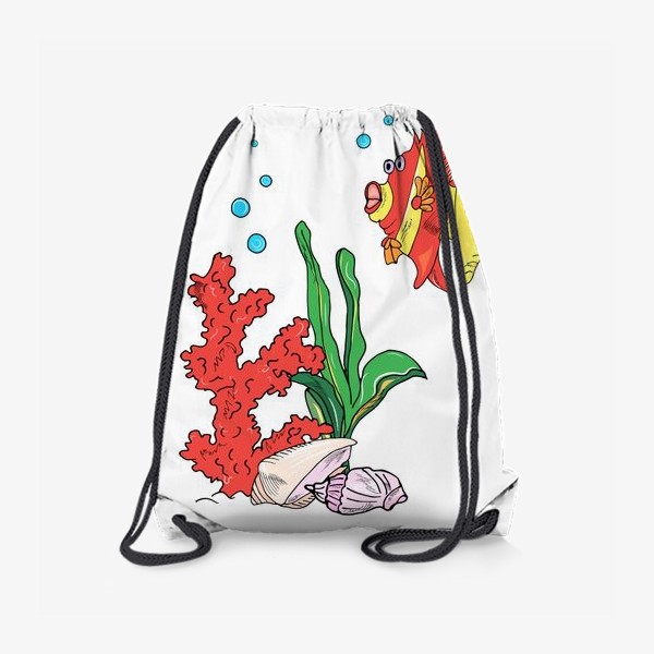 Рюкзак «красная рыбка и кораллы»