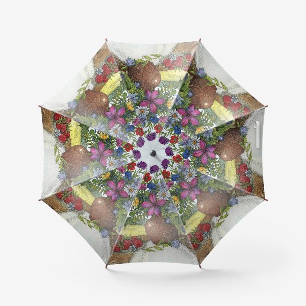 Зонт «Большой букет полевых цветов»