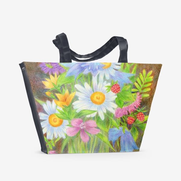 Пляжная сумка &laquo;Букет полевых цветов &raquo;