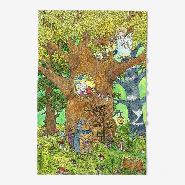 Полотенце «Маленький ежик в волшебном лесу»