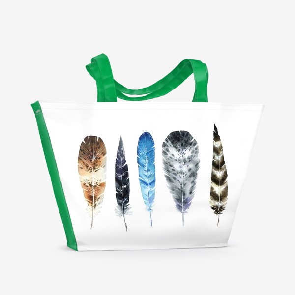 Пляжная сумка «Пять красивых перьев»
