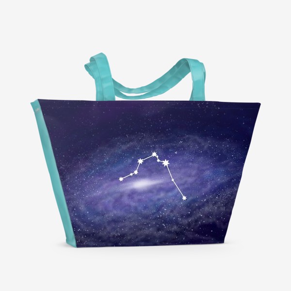 Пляжная сумка «Созвездие Водолей. Галактика»