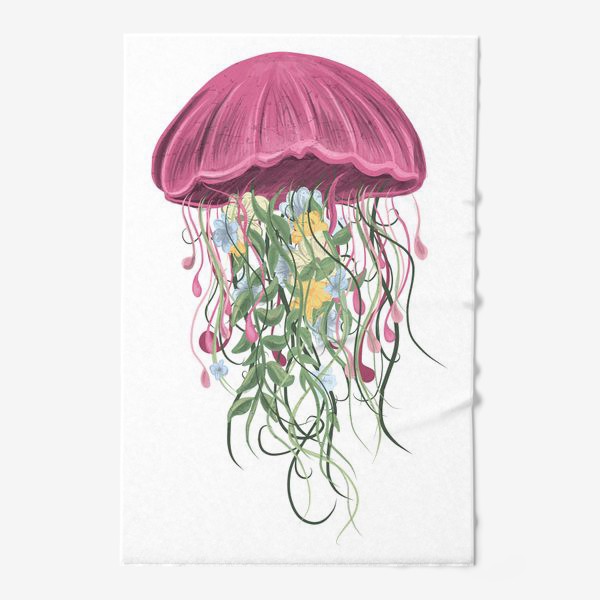 Полотенце «Медуза и цветы»