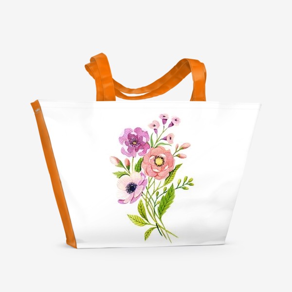 Пляжная сумка «Коралловые цветы»