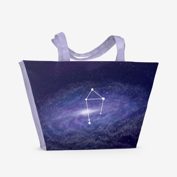 Пляжная сумка «Созвездие Весы. Галактика»