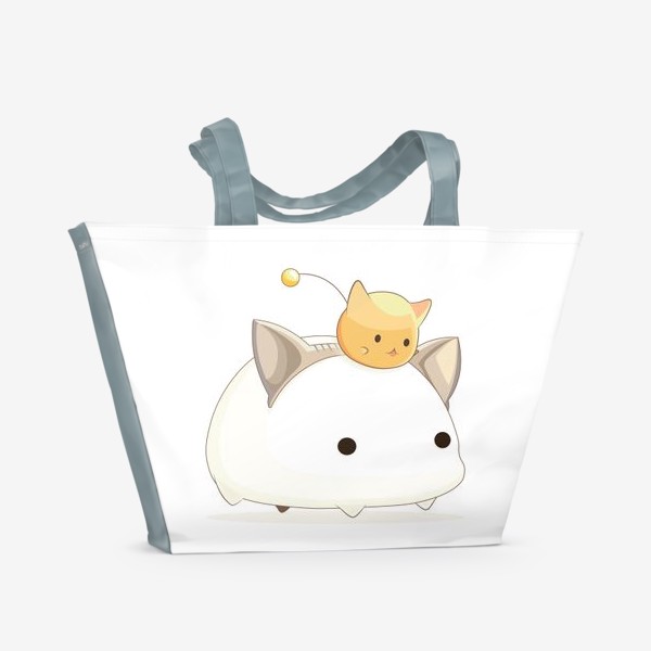 Пляжная сумка «Кавайный кот»