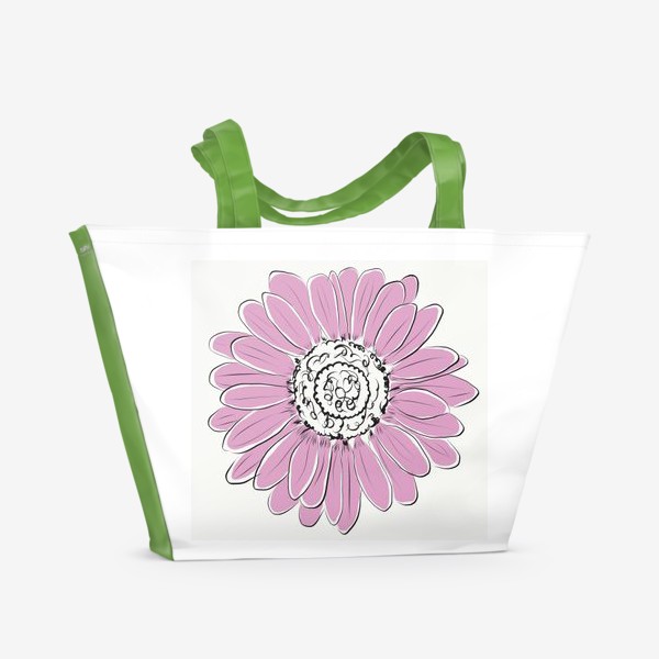 Пляжная сумка «Розовая ромашка»