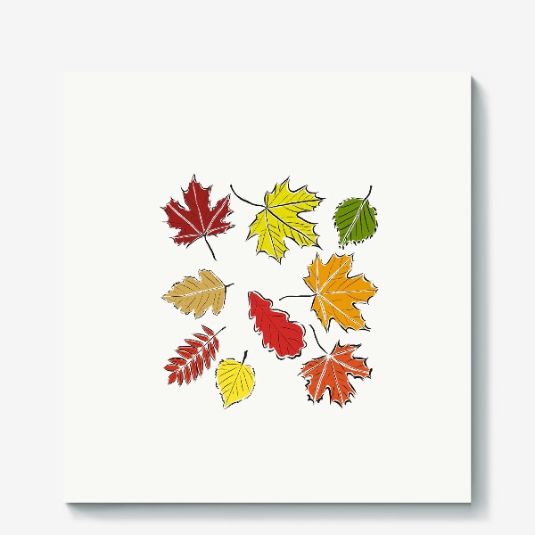 Холст &laquo;Осенние падающие листья&raquo;