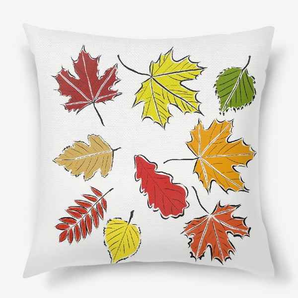 Подушка &laquo;Осенние падающие листья&raquo;