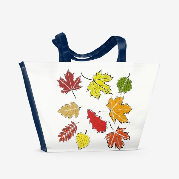 Пляжная сумка &laquo;Осенние падающие листья&raquo;