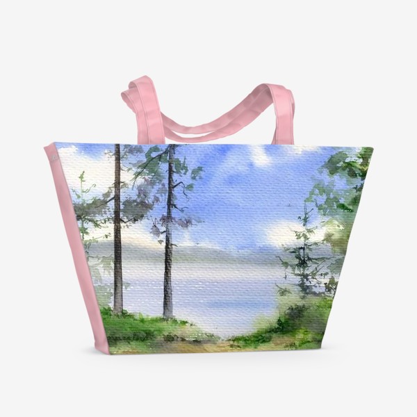 Пляжная сумка «Акварель Летний лес»