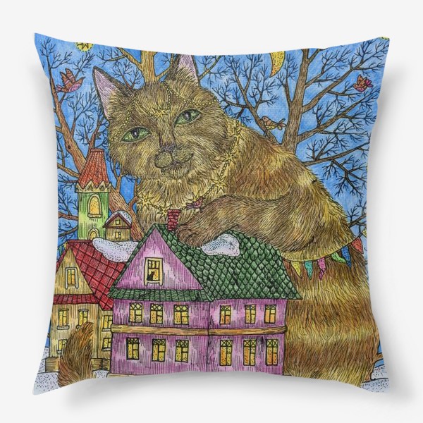Подушка «Большая сказочная кошка»