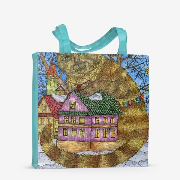 Сумка-шоппер «Большая сказочная кошка»