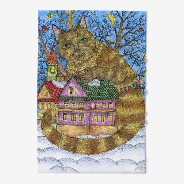 Полотенце «Большая сказочная кошка»