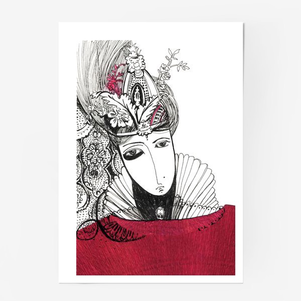 Постер &laquo;Принцесса в красном&raquo;