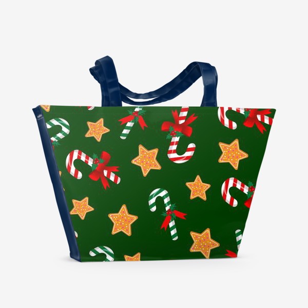 Пляжная сумка «Новогоднее печенье»