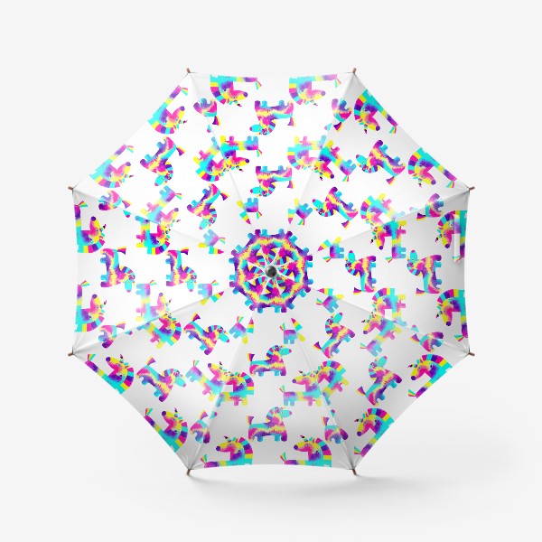 Зонт «Паттерн радужные единороги»