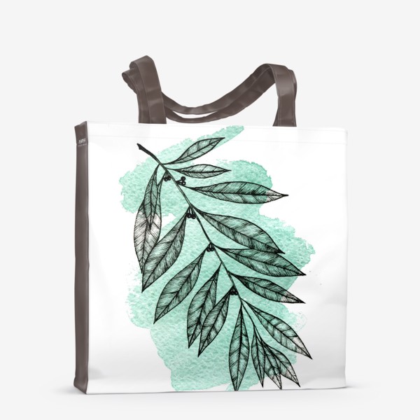 Сумка-шоппер «Бирюзовые листья»