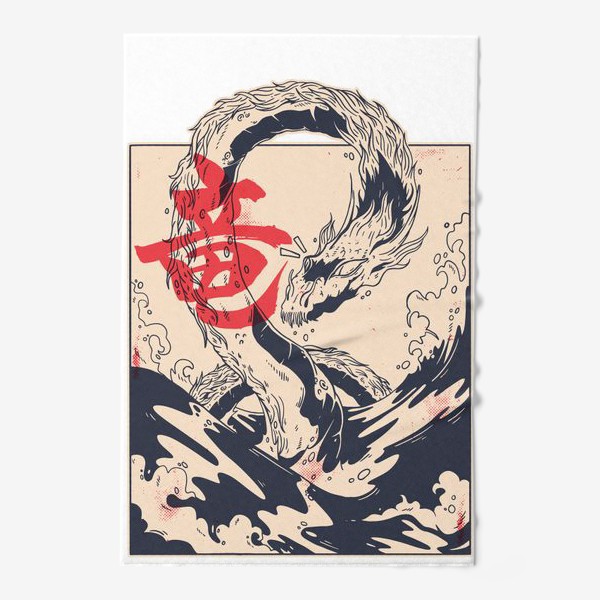 Полотенце &laquo;Морской дракон в японском стиле&raquo;