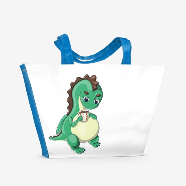Пляжная сумка «Чайный дракончик (зелёный)»
