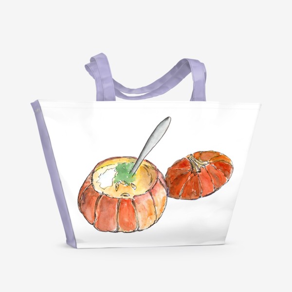 Пляжная сумка «Тыква - неповторимый рецепт осени!»