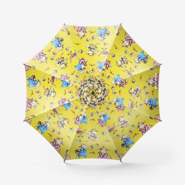 Зонт «Коровки на желтом»
