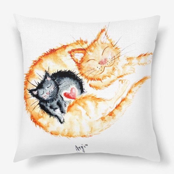 Подушка «Кошачья любовь»
