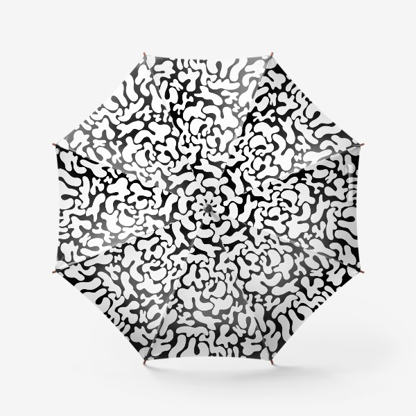 Зонт «Абстрактный черно-белый узор из пятен и форм»