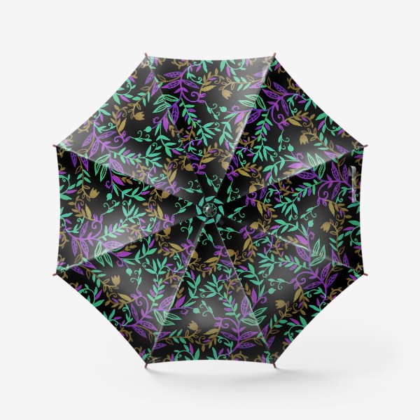 Зонт «Узор темном фоне»