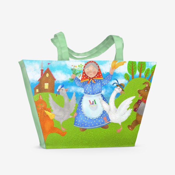Пляжная сумка «Веселое лето в деревне»