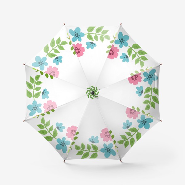 Зонт «Цветы и веточки»