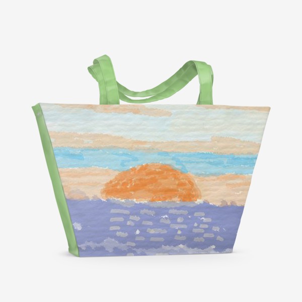 Пляжная сумка «Милый акварельный Рассвет»