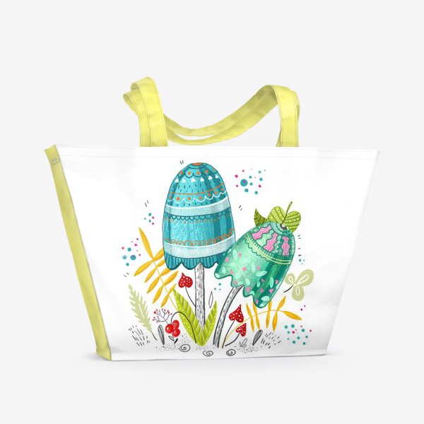 Пляжная сумка «Фантастические грибы»