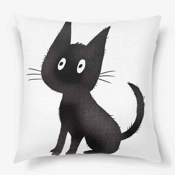 Подушка «Милый чёрный кот»
