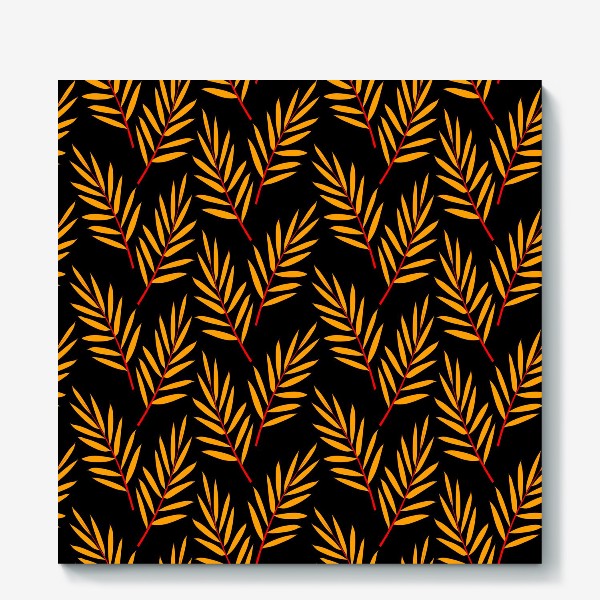 Холст «оранжевые пальмовые листья»