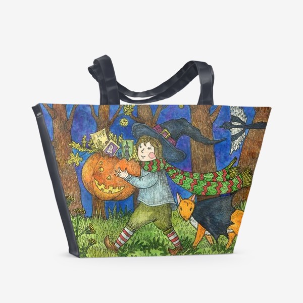 Пляжная сумка «Веселый Хэллоуин»