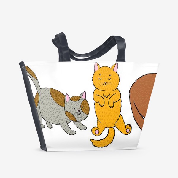 Пляжная сумка «Котики»
