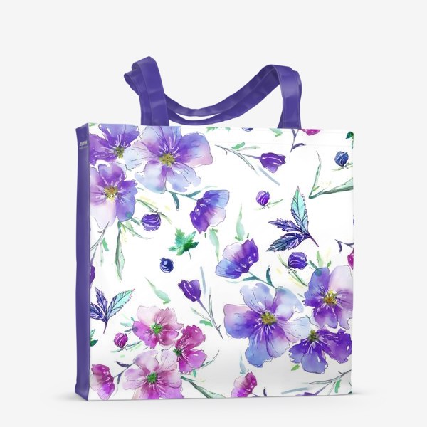 Сумка-шоппер «Акварельные нежные цветы»