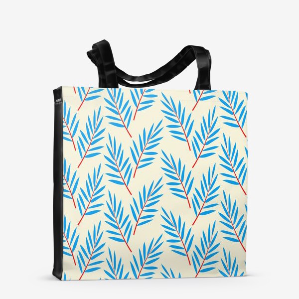 Сумка-шоппер «голубые пальмовые листья»
