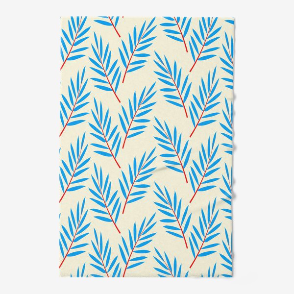 Полотенце «голубые пальмовые листья»