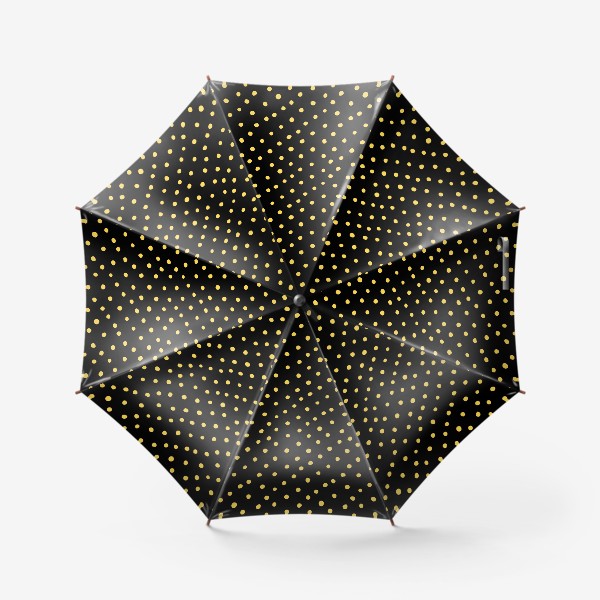 Зонт «Паттерн золотистые крапинки на чёрном фоне»