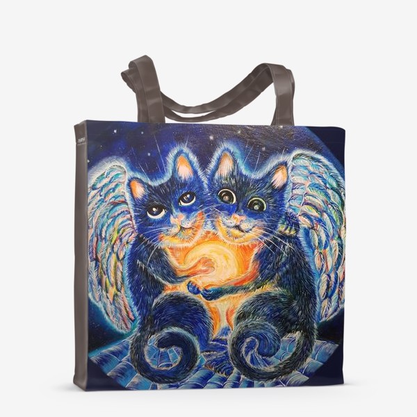 Сумка-шоппер «Крылатые коты Чудо»