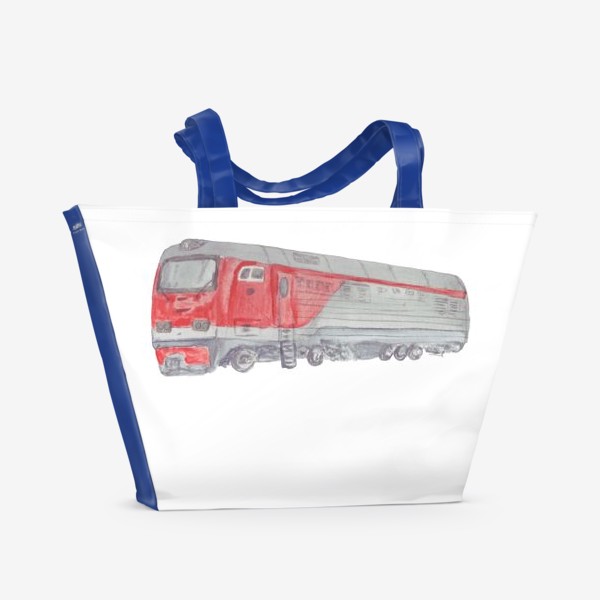 Пляжная сумка «Поезд тепловоз»