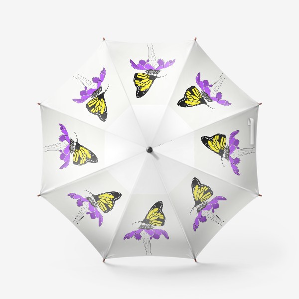 Зонт «Бабочка  на цветке»