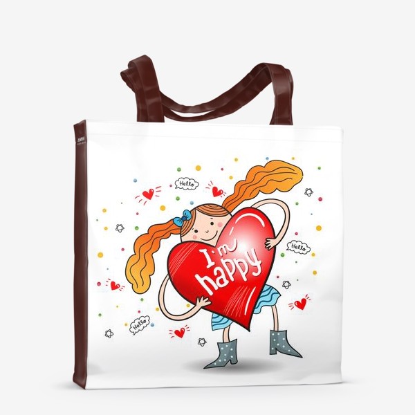 Сумка-шоппер «Девочка с сердцем»