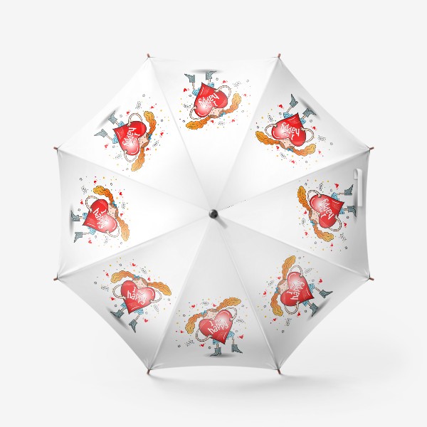 Зонт «Девочка с сердцем»