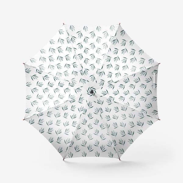 Зонт «Паттерн тропическая акварельная зелень»